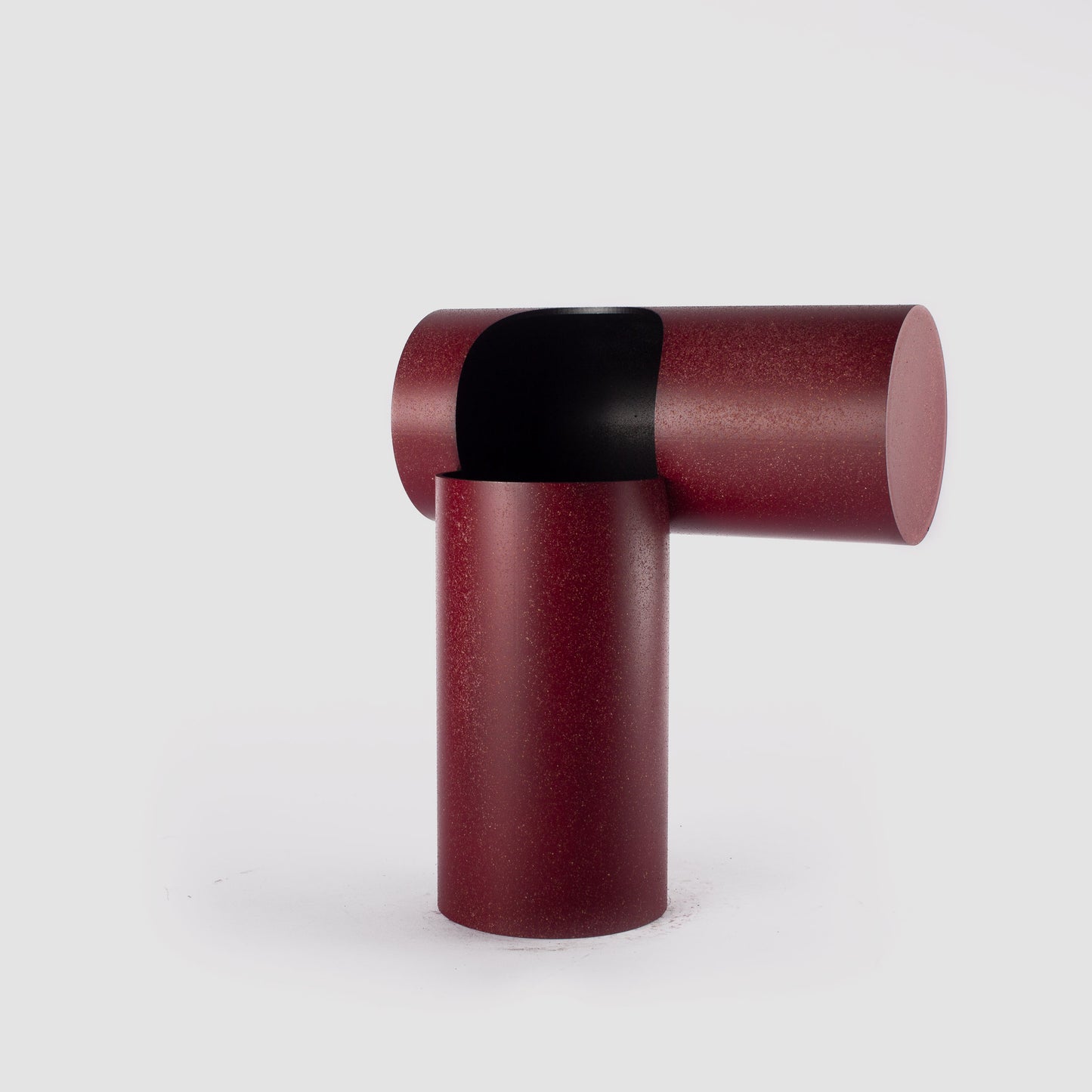 L-shaped tube vase GRANITE